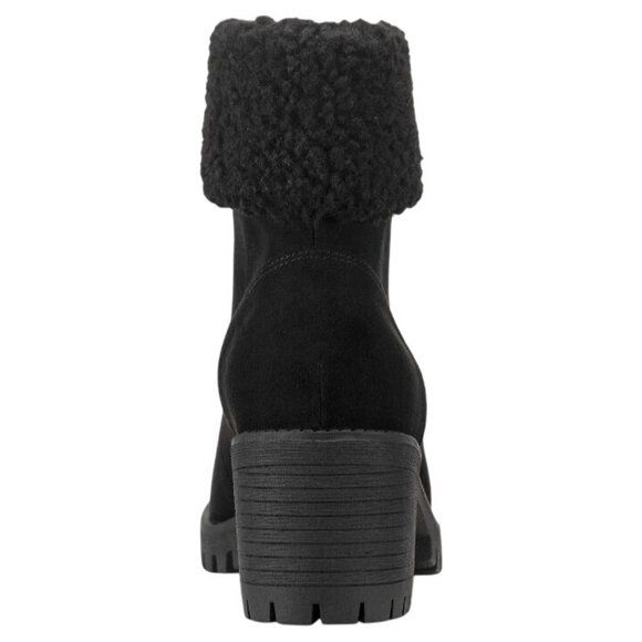 NEW Style & Co Biancaa Faux Suede Lug Sole Booties Black Size 8.5 Front Zipper - Picture 3 of 13